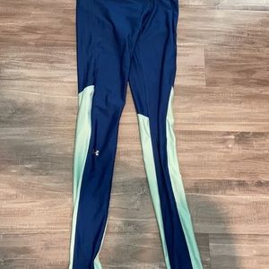 Blue and teal under armor extra small leggings